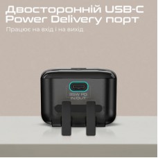 Батарея універсальна Promate 10000 mAh PD/35W, iWatch charging (mavrix.black) - Фото
