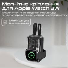 Батарея універсальна Promate 10000 mAh PD/35W, iWatch charging (mavrix.black) - Фото