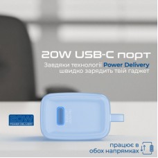 Батарея універсальна Promate 5000mAh PD/20W (nanopack-5.navy) - Фото
