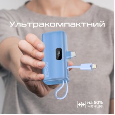 Батарея універсальна Promate 5000mAh PD/20W (nanopack-5.navy) - Фото