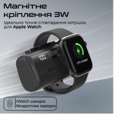 Батарея універсальна Promate 5000 mAh PD/20W, Apple Watch charging (powerup-trio.black) - Фото