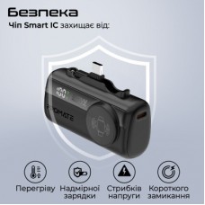 Батарея універсальна Promate 5000 mAh PD/20W, Apple Watch charging (powerup-trio.black) - Фото