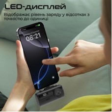 Батарея універсальна Promate 5000 mAh PD/20W, Apple Watch charging (powerup-trio.black) - Фото