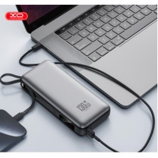 Батарея універсальна XO 20000 mAh 130W, PD, QC (XO-PR268_grey) - Фото