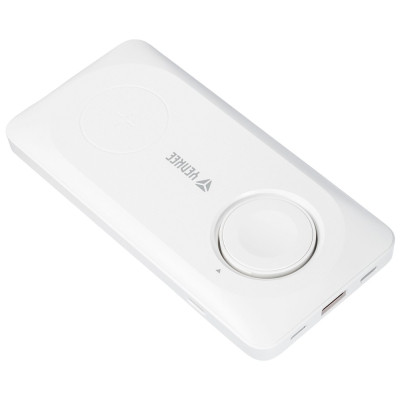 Батарея універсальна YENKEE 10000 mAh, PD, 22,5 W, 3in1, Qi Wireless, white (YPB 510 / 37000006)