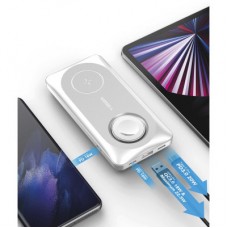 Батарея універсальна YENKEE 10000 mAh, PD, 22,5 W, 3in1, Qi Wireless, white (YPB 510 / 37000006) - Фото