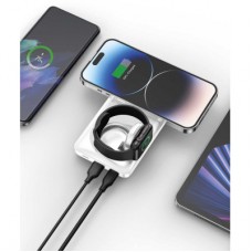 Батарея універсальна YENKEE 10000 mAh, PD, 22,5 W, 3in1, Qi Wireless, white (YPB 510 / 37000006) - Фото