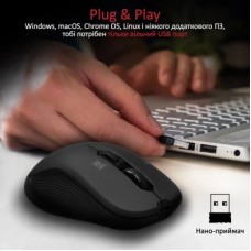 Мышка Promate Slider Wireless Black (slider.black) - Фото