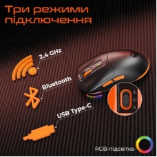 Мышка Meetion GW24 Bluetooth/Wireless/USB Yellow (MT-GW24-Y) - Фото