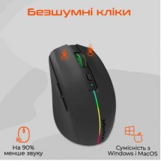 Мышка Meetion BTM002 Wireless/Bluetooth Black (MT-BTM002-A) - Фото