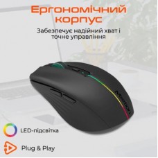 Мышка Meetion BTM002 Wireless/Bluetooth Black (MT-BTM002-A) - Фото