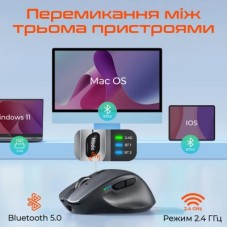 Мышка Meetion BTM007 Wireless/Bluetooth Gray (MT-BTM007-W) - Фото