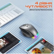 Мышка Meetion BTM007 Wireless/Bluetooth Gray (MT-BTM007-W) - Фото
