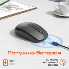 Мышка Meetion BTM100R Wireless/Bluetooth Black (MT-BTM100R-A) - Фото