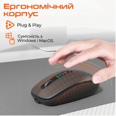 Мышка Meetion BTM100R Wireless/Bluetooth Black (MT-BTM100R-A) - Фото