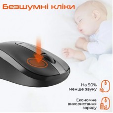 Мышка Meetion BTM185 Bluetooth/Wireless Black (MT-BTM185-A) - Фото