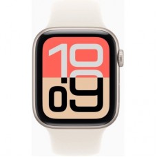 Смарт-часы Apple Watch SE 3 GPS 44mm Starlight Aluminium Case with Starlight Sport Band - S/M (MEHG4RK/A) - Фото