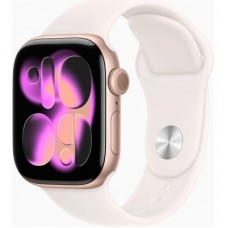 Смарт-часы Apple Watch Series 11 GPS 42mm Rose Gold Aluminium Case with Light Blush Sport Band - M/L (MEU44RK/A) - Фото