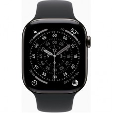 Смарт-годинник Apple Watch Series 11 GPS + Cellular 46mm Slate Titanium Case with Black Sport Band - M/L (MFD24RK/A) - Фото