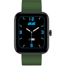 Смарт-часы 2E Alpha SQ Music Edition 46mm Black-Green + ремінець сірий (2E-CWW40BKGN-WS) - Фото