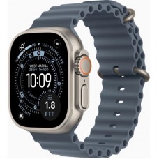 Смарт-годинник Apple Watch Ultra 3 GPS + Cellular 49mm Natural Titanium Case with Anchor Blue Ocean Band (MEWH4QP/A) - Фото