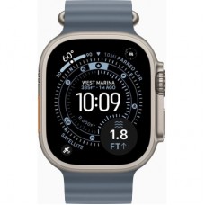 Смарт-годинник Apple Watch Ultra 3 GPS + Cellular 49mm Natural Titanium Case with Anchor Blue Ocean Band (MEWH4QP/A) - Фото