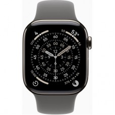 Смарт-годинник Apple Watch Series 11 GPS + Cellular 42mm Natural Titanium Case with Stone Grey Sport Band - S/M (MF8M4RK/A) - Фото