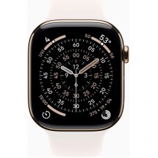 Смарт-годинник Apple Watch Series 11 GPS + Cellular 46mm Gold Titanium Case with Light Blush Sport Band - S/M (MFD54RK/A) - Фото
