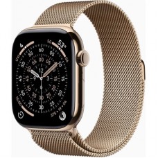 Смарт-годинник Apple Watch Series 11 GPS + Cellular 46mm Gold Titanium Case with Gold Milanese Loop - M/L (MFD84RK/A) - Фото