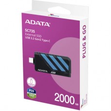 Накопичувач SSD USB 3.2 2 TB SC735 ADATA (SC735-2000G-CCBK/BU) - Фото