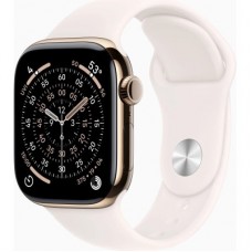 Смарт-годинник Apple Watch Series 11 GPS + Cellular 42mm Gold Titanium Case with Light Blush Sport Band - S/M (MF8W4RK/A) - Фото