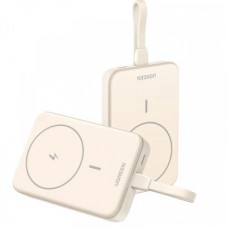 Батарея універсальна Ugreen 10000 mAh 20 W Magnetic Wireless Build-in USB-C Cable (PB760) (35341B) - Фото