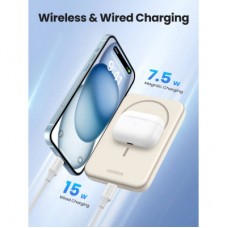 Батарея універсальна Ugreen 5000 mAh 15 W Magnetic Wireless USB-C In/Out (PB560) (25207) - Фото