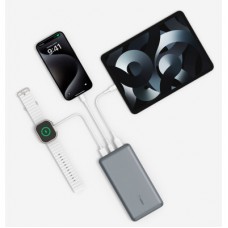 Батарея універсальна Belkin 10000 mAh 15 W 2xUSB-A, USB-C Gray (BPB011BTGY) - Фото