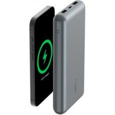 Батарея універсальна Belkin 10000 mAh 15 W 2xUSB-A, USB-C Gray (BPB011BTGY) - Фото