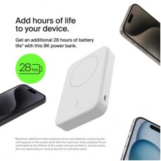 Батарея універсальна Belkin 10000 mAh MagSafe Wireless Qi2 White (BPD008BTWH) - Фото