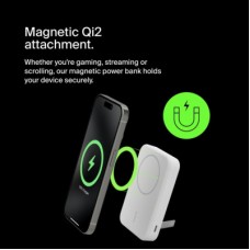 Батарея універсальна Belkin 10000 mAh MagSafe Wireless Qi2 White (BPD008BTWH) - Фото