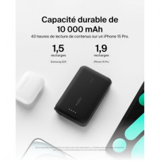 Батарея універсальна Belkin 10000 mAh, 20 W, USB-C, Black (BPB021HQBK) - Фото
