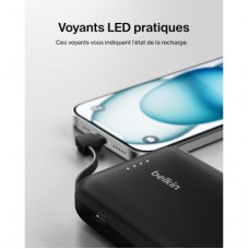 Батарея універсальна Belkin 10000 mAh, 20 W, USB-C, Black (BPB021HQBK) - Фото