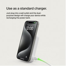 Батарея універсальна Belkin 8000 mAh MagSafe Wireless Qi2 White (BPD007BTWH) - Фото