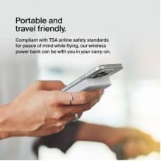 Батарея універсальна Belkin 8000 mAh MagSafe Wireless Qi2 White (BPD007BTWH) - Фото