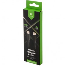 Дата кабель USB-C to USB-C 1.2m 60W Silicon Black Vinga (VCDCCC2612SB) - Фото