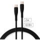 Дата кабель USB-C to USB-C 2.0m 60W Silicon Black Vinga (VCDCCC262SB)