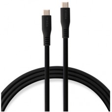 Дата кабель USB-C to USB-C 1.2m UBS3.2 Gen2 10G 100W Chip Silicon Black Vinga (VCPDCCC31012SB) - Фото