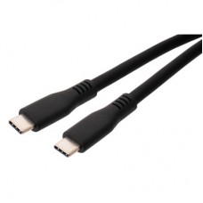 Дата кабель USB-C to USB-C 1.2m UBS3.2 Gen2 10G 100W Chip Silicon Black Vinga (VCPDCCC31012SB) - Фото
