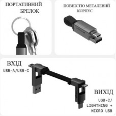 Дата кабель 6in1 inCharge 6 — 0.06m gold Rolling Square (SIX03R) - Фото