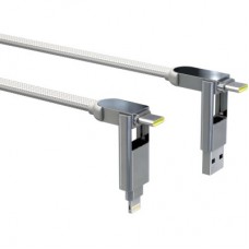 Дата кабель 6in1 inCharge XL 3.0m white Rolling Square (XLL02R) - Фото