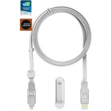 Дата кабель 6in1 inCharge XL 3.0m white Rolling Square (XLL02R) - Фото