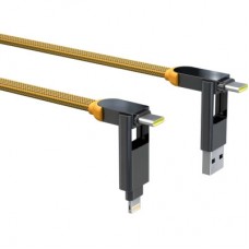 Дата кабель 6in1 inCharge XL 3.0m yellow Rolling Square (XLL03R) - Фото