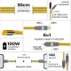 Дата кабель 6in1 inCharge XL 0.3m yellow Rolling Square (XLS03R)